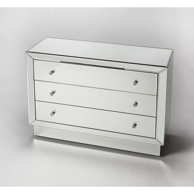 Contemporary Emma Mirrored Chest, Clear For Sale - Image 3 of 3