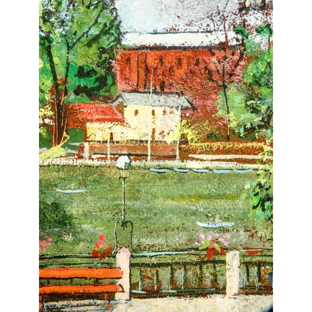 Almerico Tomaselli, Landscape, 1980s, Oil Painting, Framed For Sale - Image 4 of 8