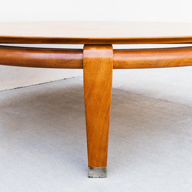 Restored 1950s Paul Laszlo for Brown Saltman Floating Top Mahogany Coffee Table For Sale In Los Angeles - Image 6 of 12