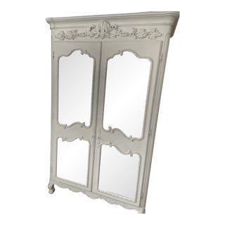 Restoration Hardware Adelaide Mirrored Armoire For Sale