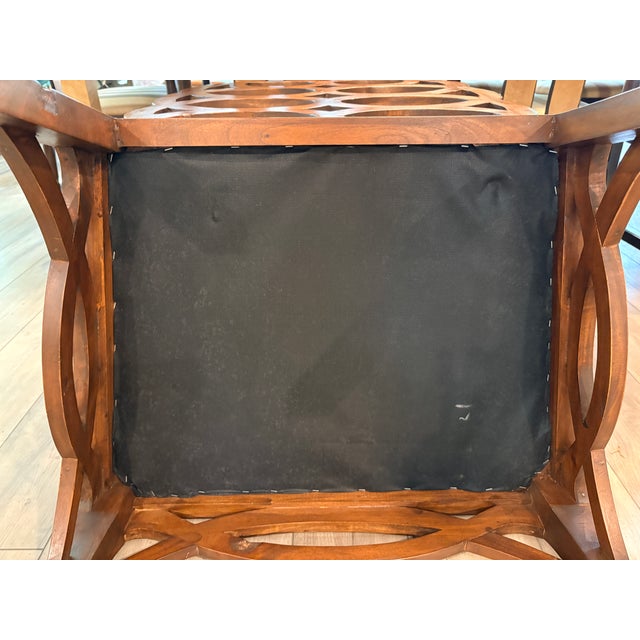 Brown Francis Elkin Style Loop Chairs, Hollywood Regency, 1980s For Sale - Image 8 of 9