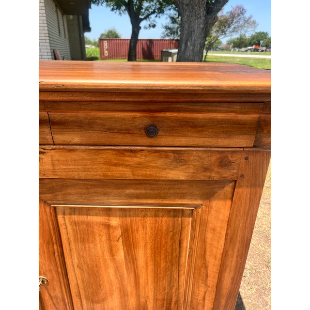 French 19th Century Louis Philippe Solid Walnut Two Door Buffet For Sale - Image 10 of 12