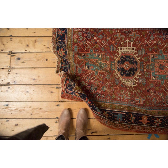 1920s Antique Fine Karaja Square Rug - 3'9" x 4'4" For Sale - Image 5 of 11