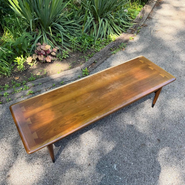 Mid Century Modern Attributed Lane Acclaim Rectangular Coffee Table by Andre Bus For Sale - Image 10 of 12