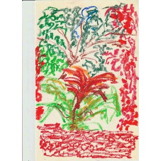 Alfredo Pizzi, Composition 23: Abstract Drawing, Oil Pastel on Canson Paper For Sale