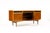 1960s Danish Modern Mid Century Mahogany Credenza Sideboard by Elliot’s of Newbury — Sculpted Lapel Pulls, Attributed For Sale - Image 4 of 11
