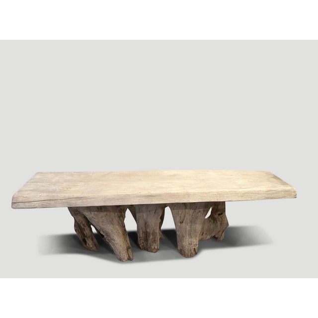 Andrianna Shamaris Monumental Organic Teak Wood Root Console Table For Sale - Image 16 of 18