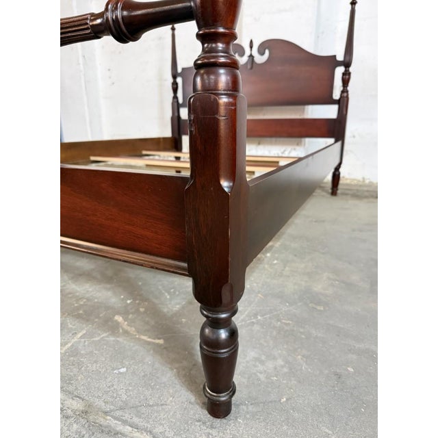 Traditional Mahogany Full Size Four Poster Bed Frame For Sale - Image 9 of 15