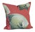 Beautiful pair of luxury decorative pillows by Iosis Paris featuring vibrant tropical fish motifs against a sophisticated...
