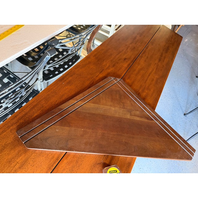 Vintage Walnut Corner Cupboards With Arched Bubble Glass & Reversible Plate-Groove Shelves For Sale - Image 10 of 11