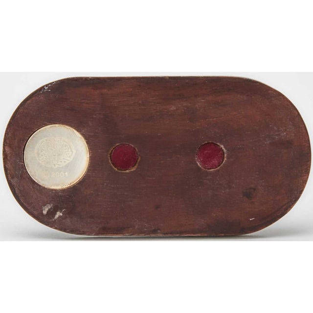 Metal Set X 4 Silver Plated C2001 Menu Card Holders Modeled as Seated Horses the Marylou Whitney Collection For Sale - Image 7 of 8