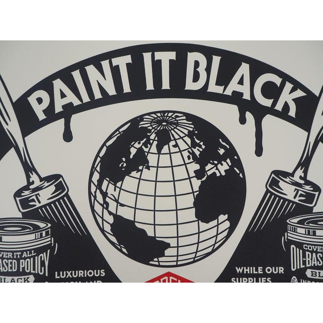 Shepard Fairey, Paint It Black, Letterpress For Sale - Image 4 of 8
