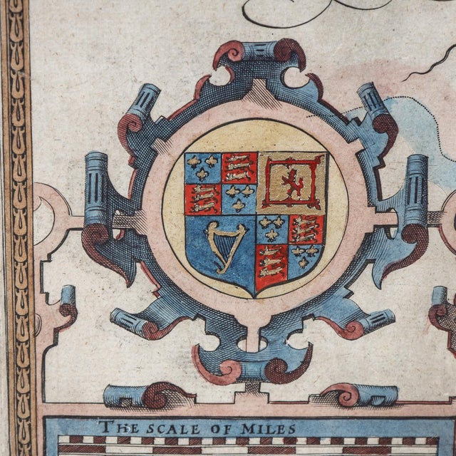 17th Century Map of Denbighshire by John Speed, 1610s For Sale - Image 9 of 18