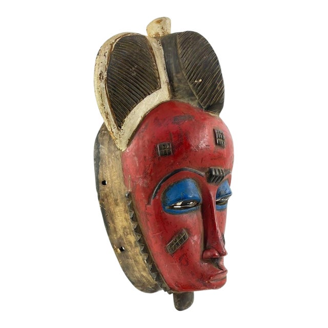 Early 20th Century Baule Red Mask Côte d'Ivoire For Sale