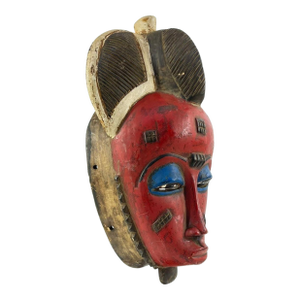 Early 20th Century Baule Red Mask Côte d'Ivoire
