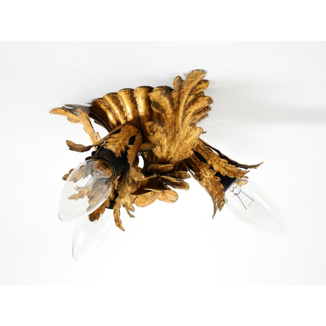 A beautiful, small, and rare floral ceiling lamp from the 1960s. also suitable for use as a wall lamp. manufacturer: banci...