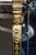 Early 20th Century Antique Egyptian Revival Black & Gold Etched Arched Vanity Mirror Venetian 40" For Sale - Image 5 of 16