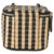 Chanel Black Beige Raffia Jute Striped Mini Vanity Case With Chain For Sale - Image 4 of 9