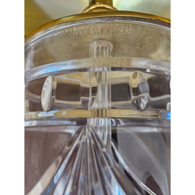 Waterford Overture Table Lamp in Cut Crystal and Brass For Sale - Image 11 of 11
