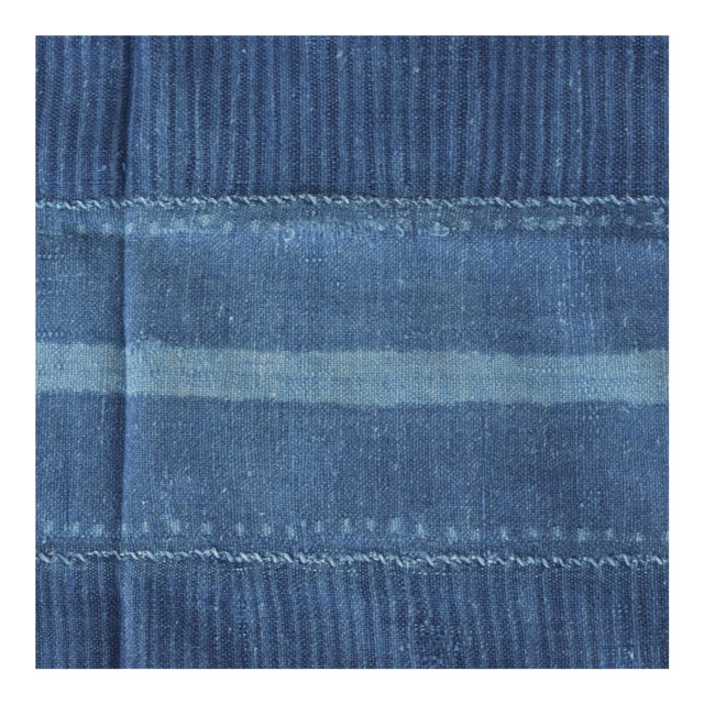 Early 20th Century Indigo Textile Dogon or Mossi 54x37Inch For Sale