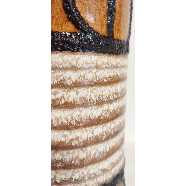Pottery Lava Fat Vase West Germany, 1960s For Sale - Image 4 of 9