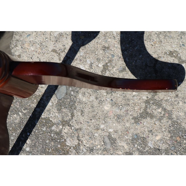 Wood Traditional Vintage Coat Tree With Brass Pineapple Finial For Sale - Image 7 of 8