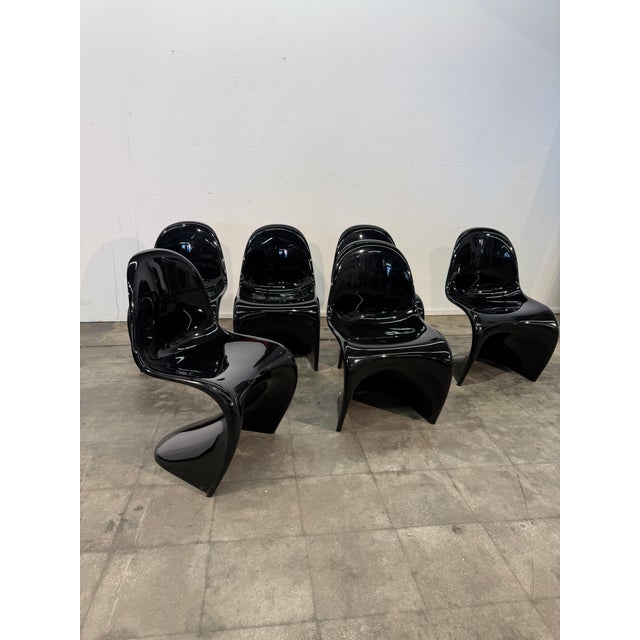 Mid-Century Modern Set of Six “S” Chairs by Verner Panton for Herman Miller, 1970s For Sale - Image 3 of 11