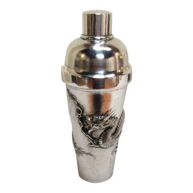 Sterling Silver Chinese Export Cocktail Shaker For Sale