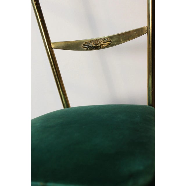 Gold Chiavari High-Back Chair attributed to Gaetano Descalzi, Italy, 1950s For Sale - Image 8 of 11