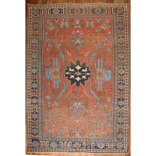 Early 20th Century Antique Zabihi Collection Persian Heriz Rug For Sale - Image 5 of 12