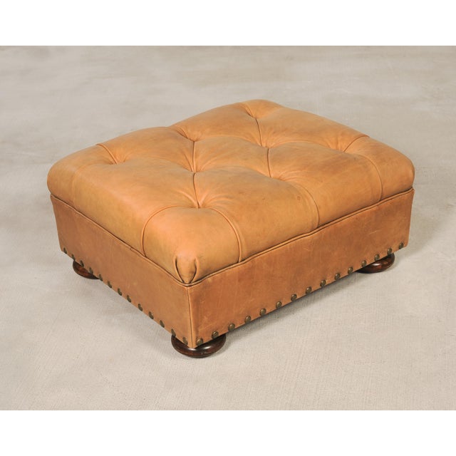 Ralph Lauren Leather Writer's Chair With Matching Ottoman For Sale - Image 18 of 18