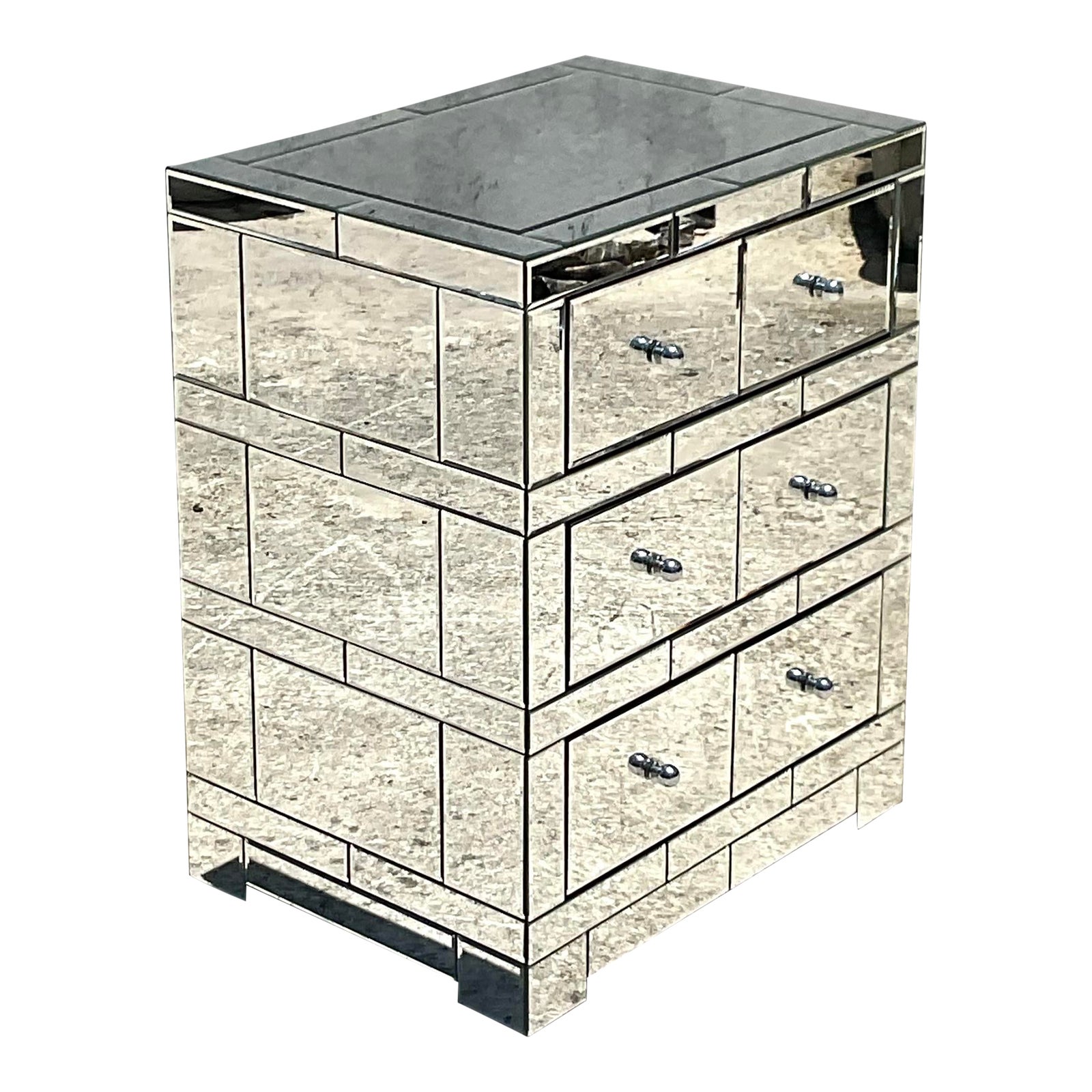 Vintage Beveled Mirrored Bachelors Chest Chairish