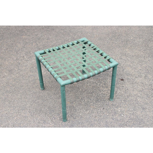 Hauser Vintage Pair of Faux Bamboo Outdoor Patio Stools For Sale - Image 12 of 12