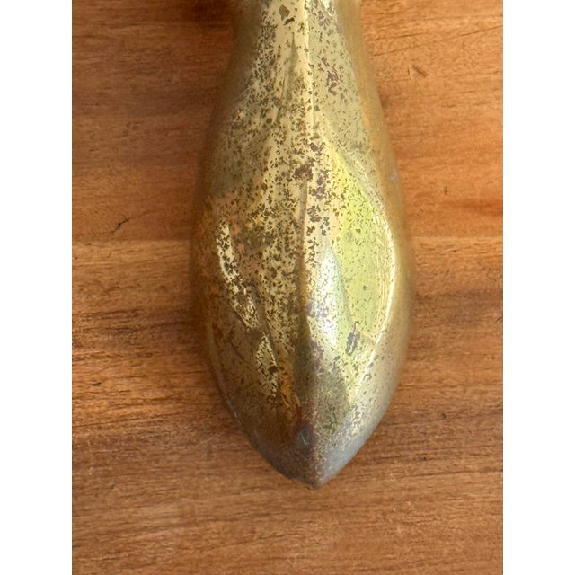 English Rustic Nautical Brass Whale Door Knocker For Sale - Image 3 of 8