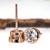 Metal Bezel Setting Lab-Grown Diamond Solitaire Studs in Solid 14k Rose Gold | Rd 5mm For Sale - Image 7 of 7