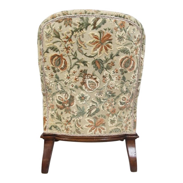 Beige Damask Fabric Armchairs & Sofa, 1920s, Set of 3 For Sale - Image 8 of 18