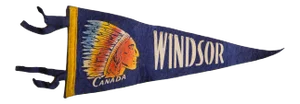Vintage Windsor Canada Felt Flag