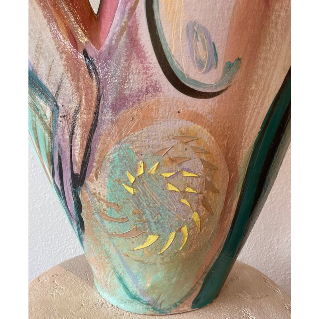 Pink Santa Fe Artist Gretchen Wachs Circa 1990 Sculpture For Sale - Image 8 of 10