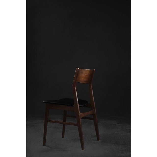 1960s Mid-Century Scandinavian Modern Dining Chairs in Beech and Rosewood, 1960s, Set of 4 , Set of 4 For Sale - Image 5 of 18