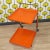 Bar Car Side Table in Orange Plastic & Chrome, 1970s For Sale - Image 9 of 11