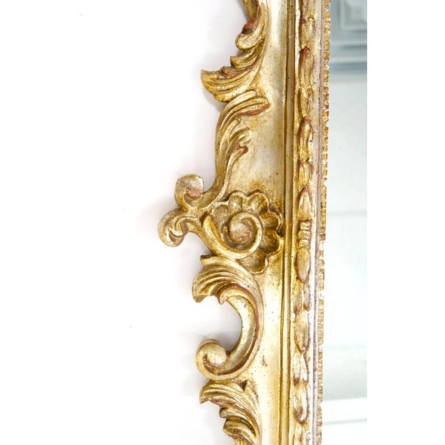Mid-20th Century Italian Rococo Style Carved Giltwood Wall Mirror For Sale - Image 11 of 12