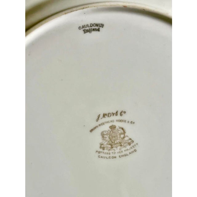 Ceramic 19th C. English Cauldon Gilt Neoclassical Dinner Plates, Set of 4 For Sale - Image 7 of 7