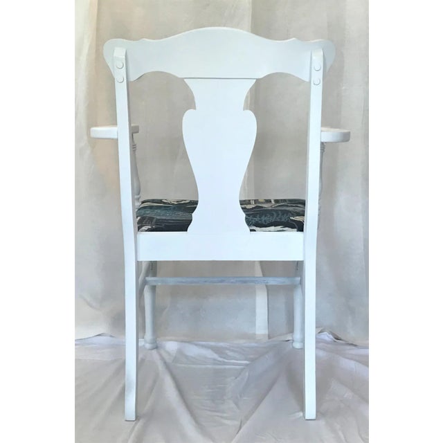 1920s White Chinoiserie Armchair Robert Allen Upholstery For Sale - Image 6 of 8