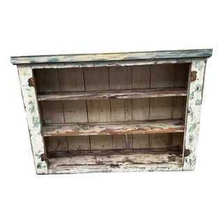 Antique Victorian Style Painted Open Shelving Unit Bookcase For Sale