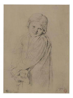 After Ingres, Child with Goat, Lithograph