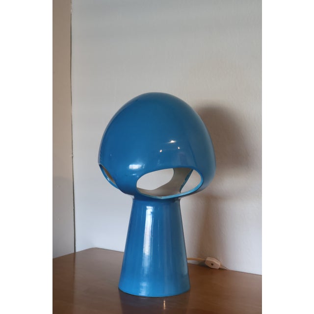 Space Age Ceramic Mushroom Lamp, 1970s For Sale - Image 9 of 16