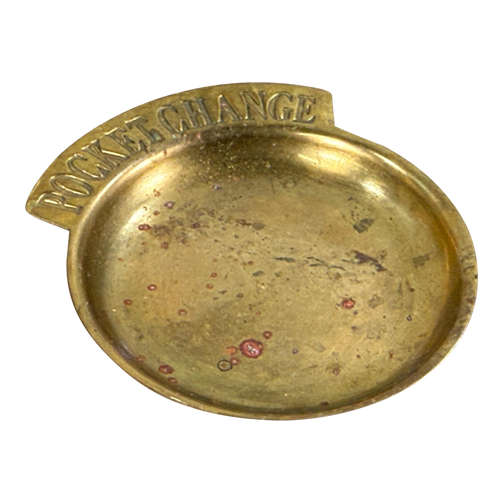 Vintage Brass Pocket Change Catchall Entry Dish