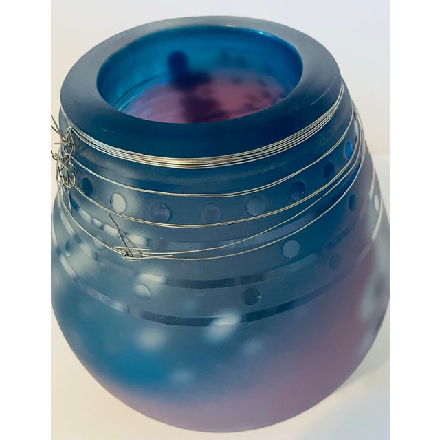 Step into the cosmos with this magnificent, authentic mid-1990s original studio art glass vase by American glass artist...