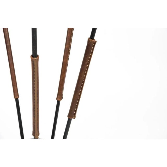 1950s Leather Umbrella Stand by Jacques Adnet, 1950s For Sale - Image 5 of 8