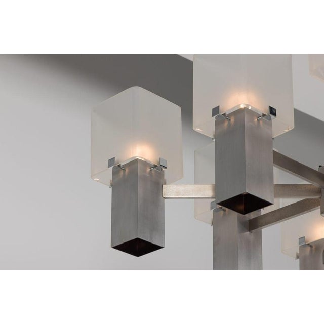 Arredoluce Cubic Chandelier Angelo Lelii for Arredoluce, Italy, 1972 For Sale - Image 4 of 18
